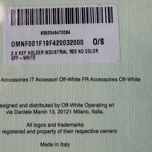 Off-White  2.0 key Holder Industrial Red - Picture 5 of 12